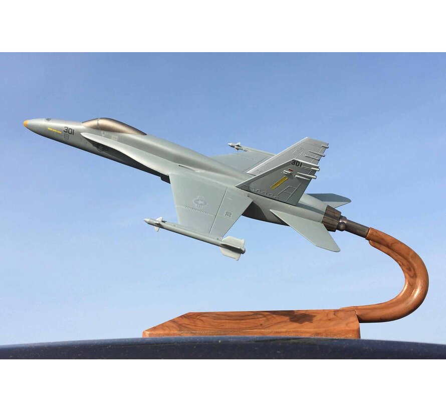 FA18 Hornet US Navy 301 Display Model 1:58 with stand
