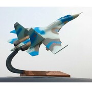 SU27 Flanker Russian Air Force blue camo 1:60 with stand