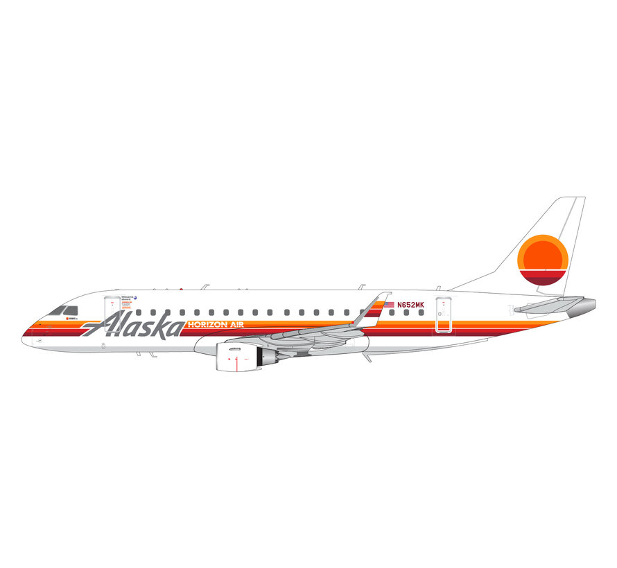 ERJ175 Alaska Airlines Horizon Air retro livery N652MK 1:200