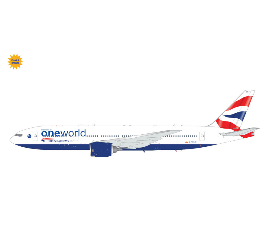 B777-200ER British Airways oneworld livery G-YMMR 1:200 flaps