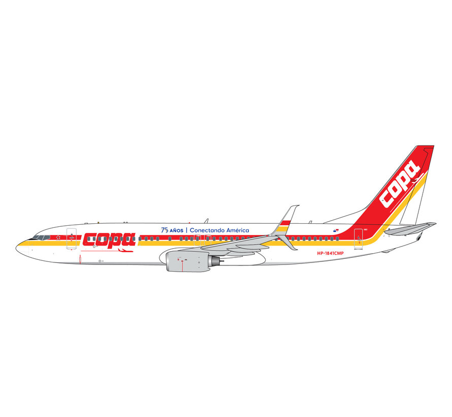 B737-800S Copa Airlines retro livery 75 Anos HP-1841CMP 1:400 scimitars GJ