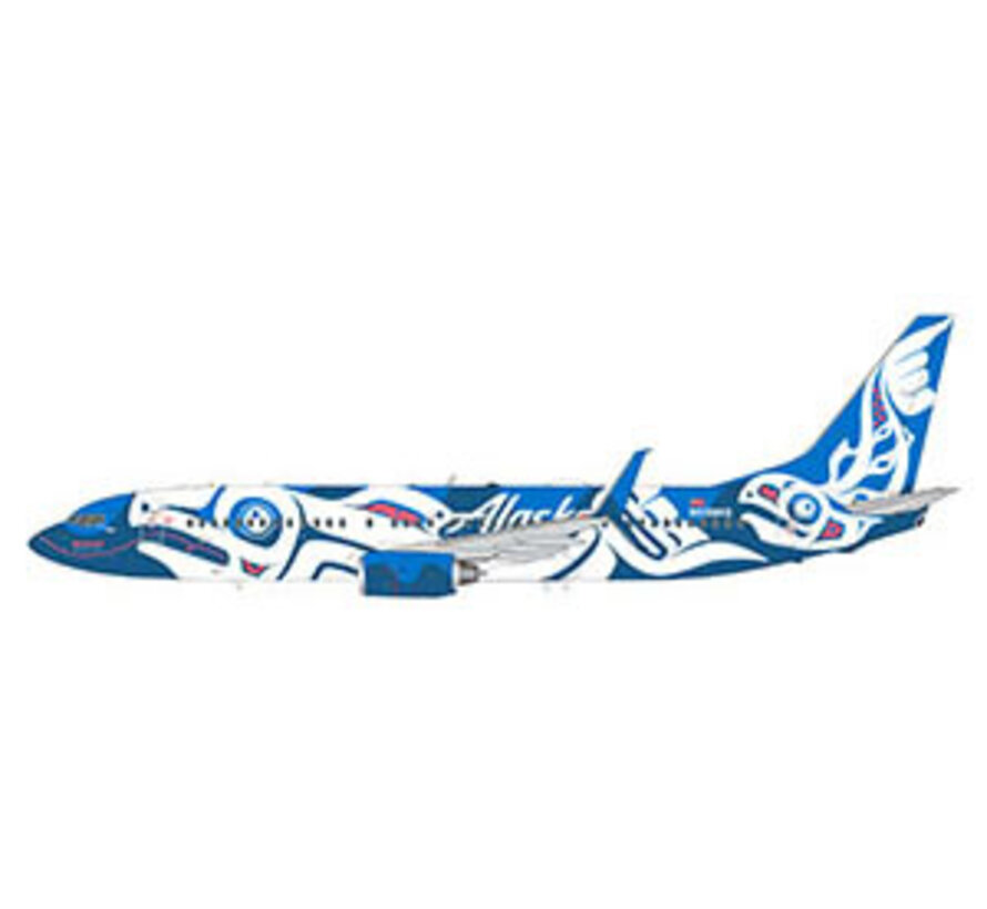 B737-800S Alaska Xáat Kwáani Salmon People N559AS 1:400 scimitars