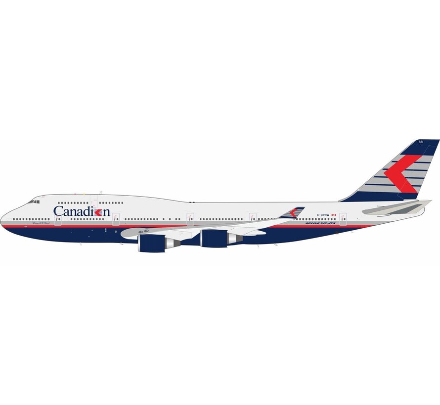 InFlight B747-400 Canadian Airlines chevron livery C-GMWW 1:200