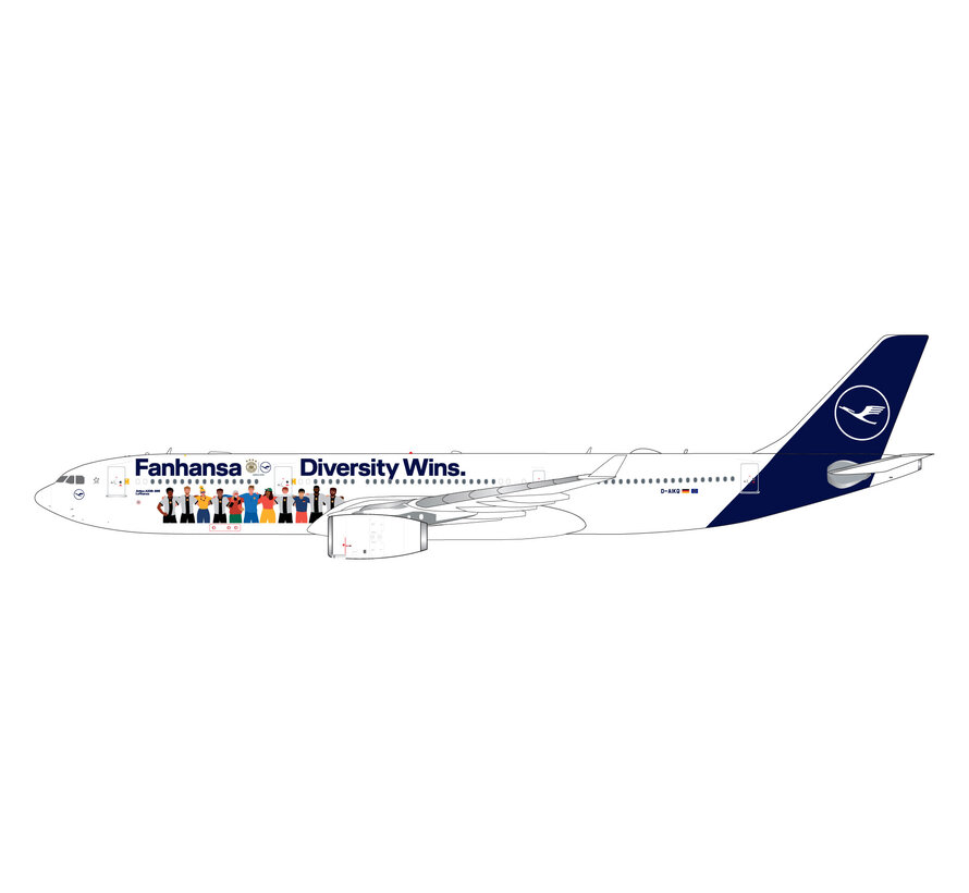 A330-300 Lufthansa D-AIKQ Fanhansa Diversity Wins 1:400