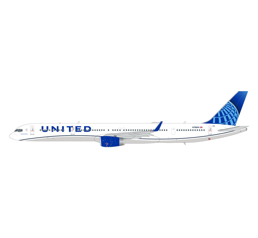 B757-300W United Airlines 2019 livery N75854 1:200 with stand