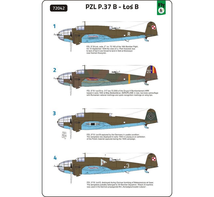 FLY PZL P37B Bis 'Los' 1:72