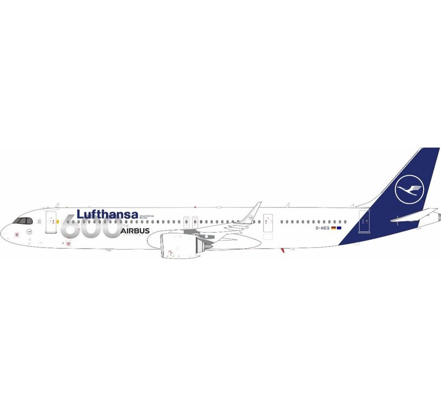 A321neo  Lufthansa 600th Airbus 2018 livery D-AIEQ 1:200 with stand