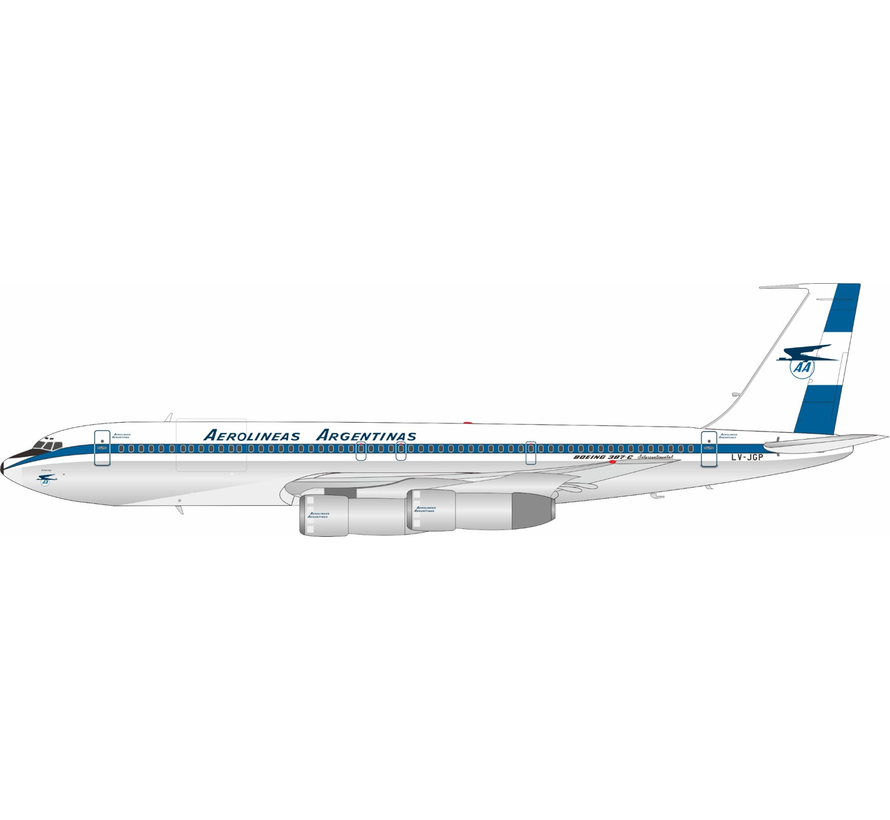 B707-300C Aerolineas Argentinas LV-JGP 1:200 polished with stand