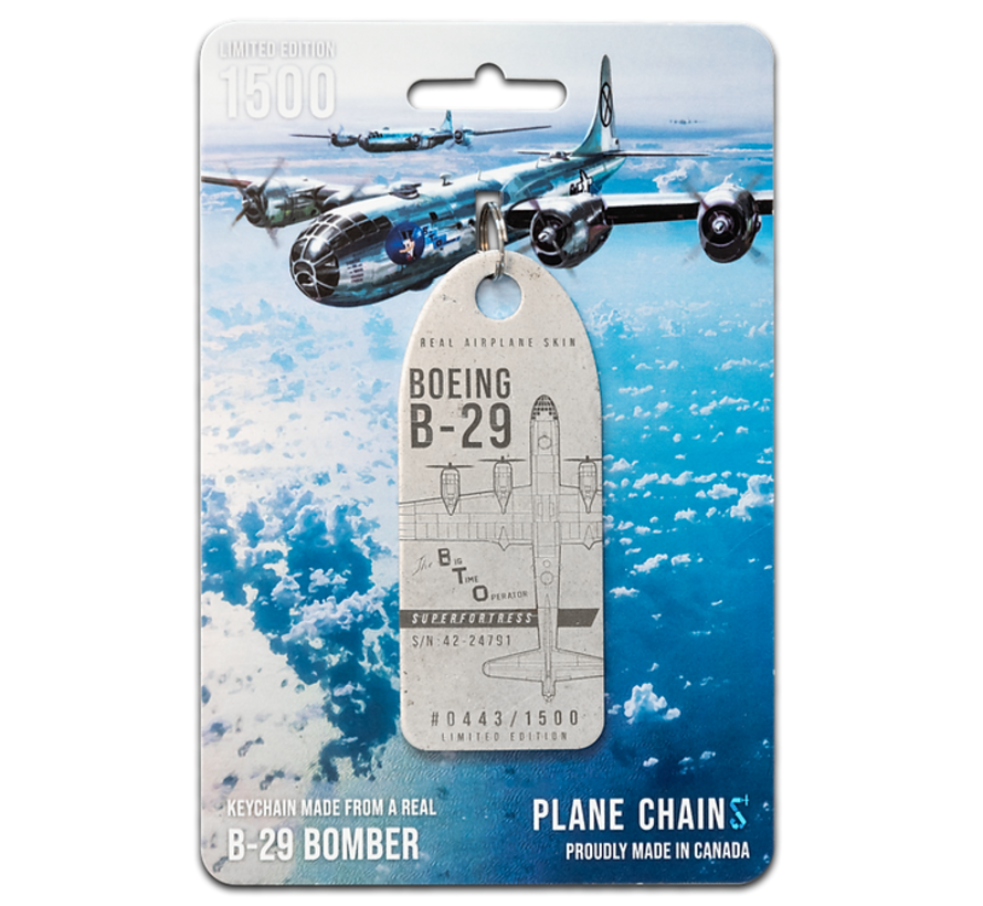 B-29 Superfortress 42-24791 metal aircraft skin tag - avworld.ca