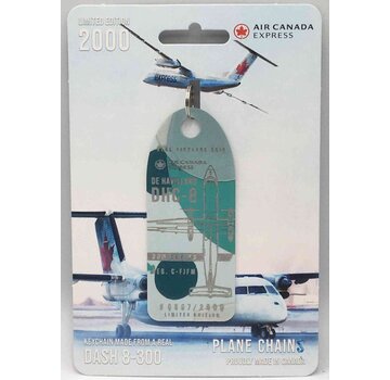 Plane Chains dash-8-300 jazz air canada express C-FJFM blue stickers aircraft skin tag