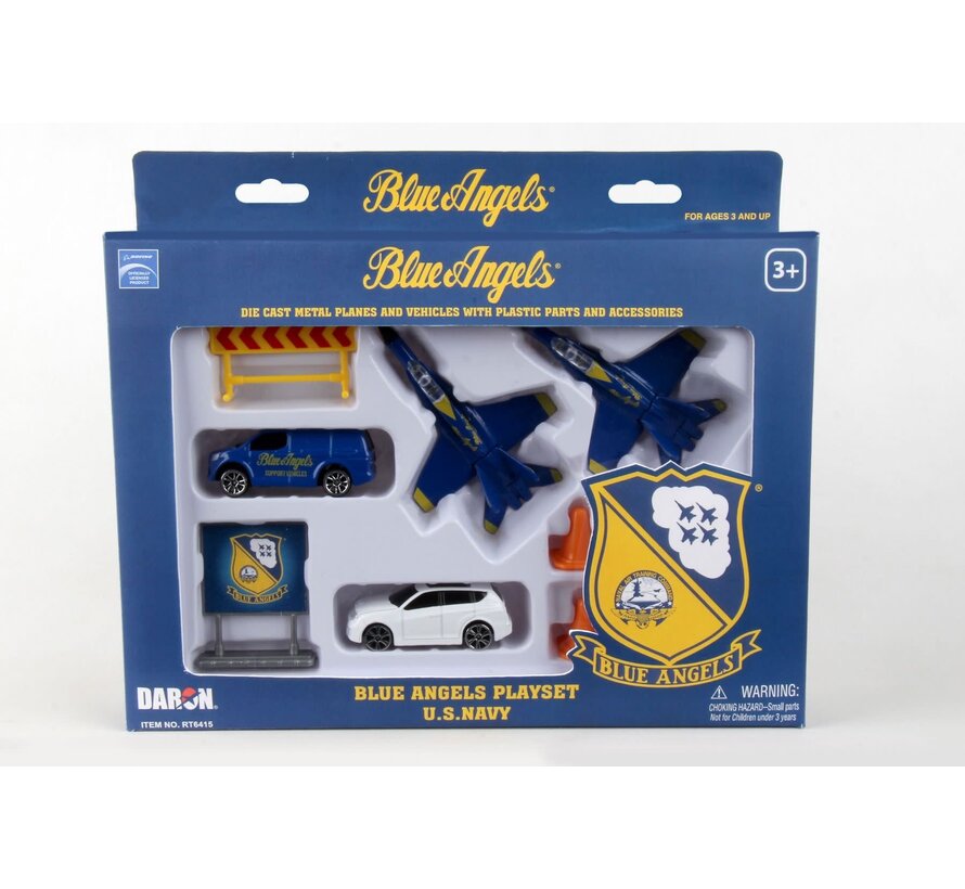 Blue Angels Playset (8 pieces including 2 jets)