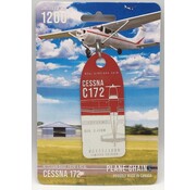 Plane Chains Cessna 172 C-FJQW  red / white aircraft skin tag