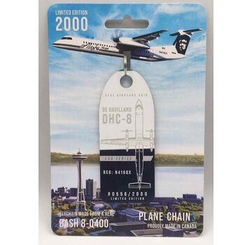 Plane Chains dash-8-400 Horizon N416QX blue white aircraft skin tag