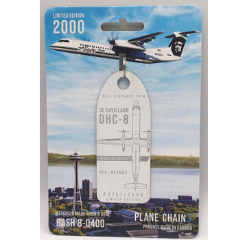 Plane Chains dash-8-400 Horizon N416QX white aircraft skin tag