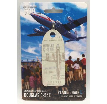 Plane Chains Douglas C54E N500EJ Berlin Airlift white aircraft skin tag