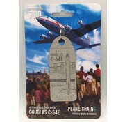 Plane Chains Douglas C54E N500EJ Berlin Airlift metal aircraft skin tag