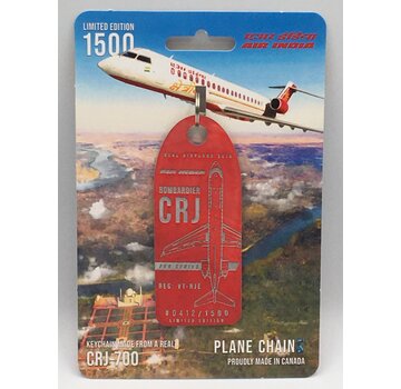 Plane Chains CRJ700 Air India  VT-RJE red aircraft skin tag