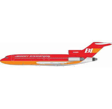 InFlight B727-100 Braniff International Airways red / orange N300BN 1:200 with stand