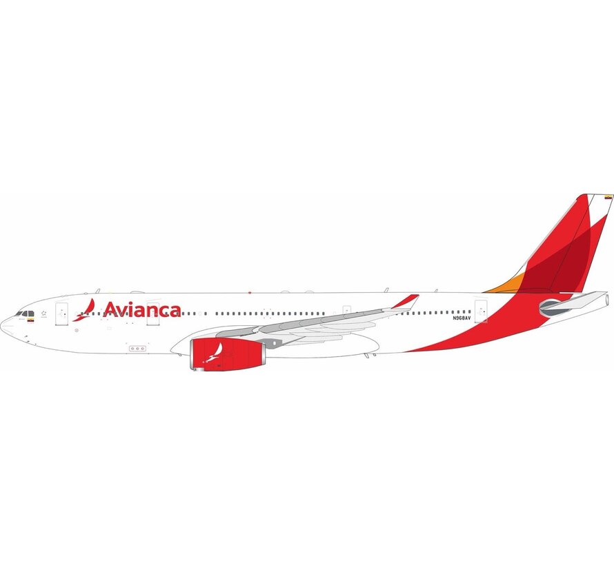 A330-200 Avianca 2013 livery N968AV 1:200 with stand