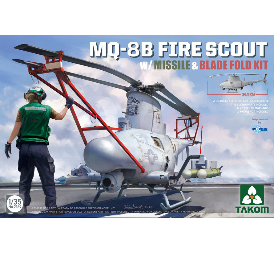 TAKOM MQ-8B Fire Scout w/missile & Blade Fold kit 1:35