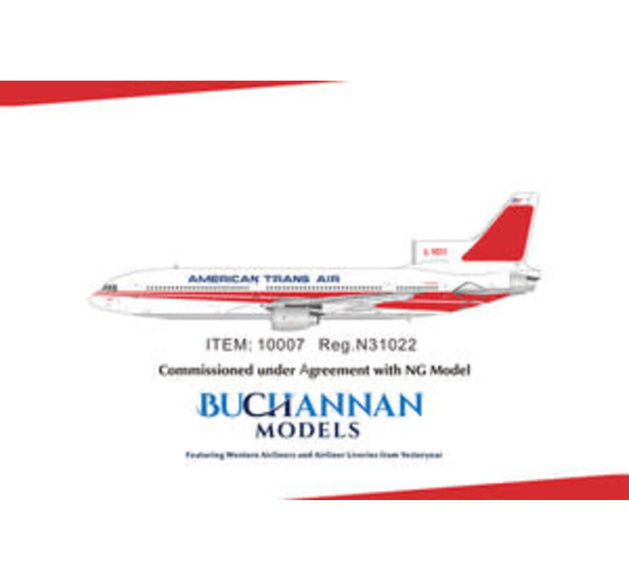 L1011-1 ATA American Trans Air TWA hybrid livery N31022 1:400 (Buchannan)