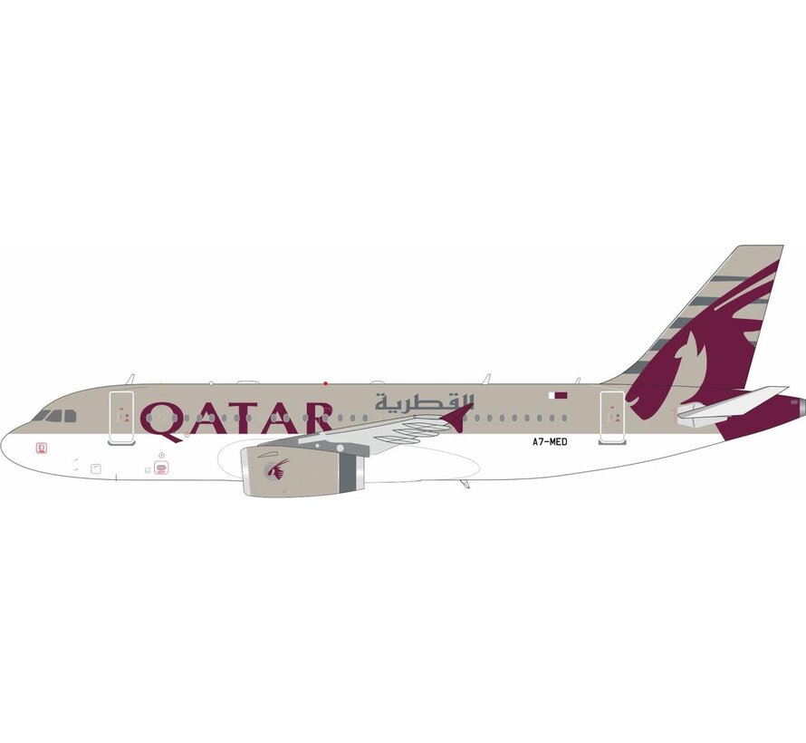 A319ACJ Qatar Amiri Flight A7-MED 1:200 with stand