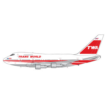 Gemini Jets B747SP TWA Trans World twin stripe livery Boston Express N57201 1:400