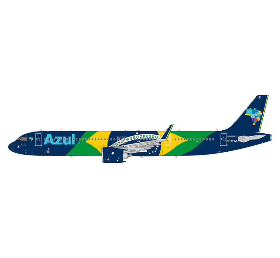 A321neo Azul Brazilian flag livery PR-YJE 1:200 with stand