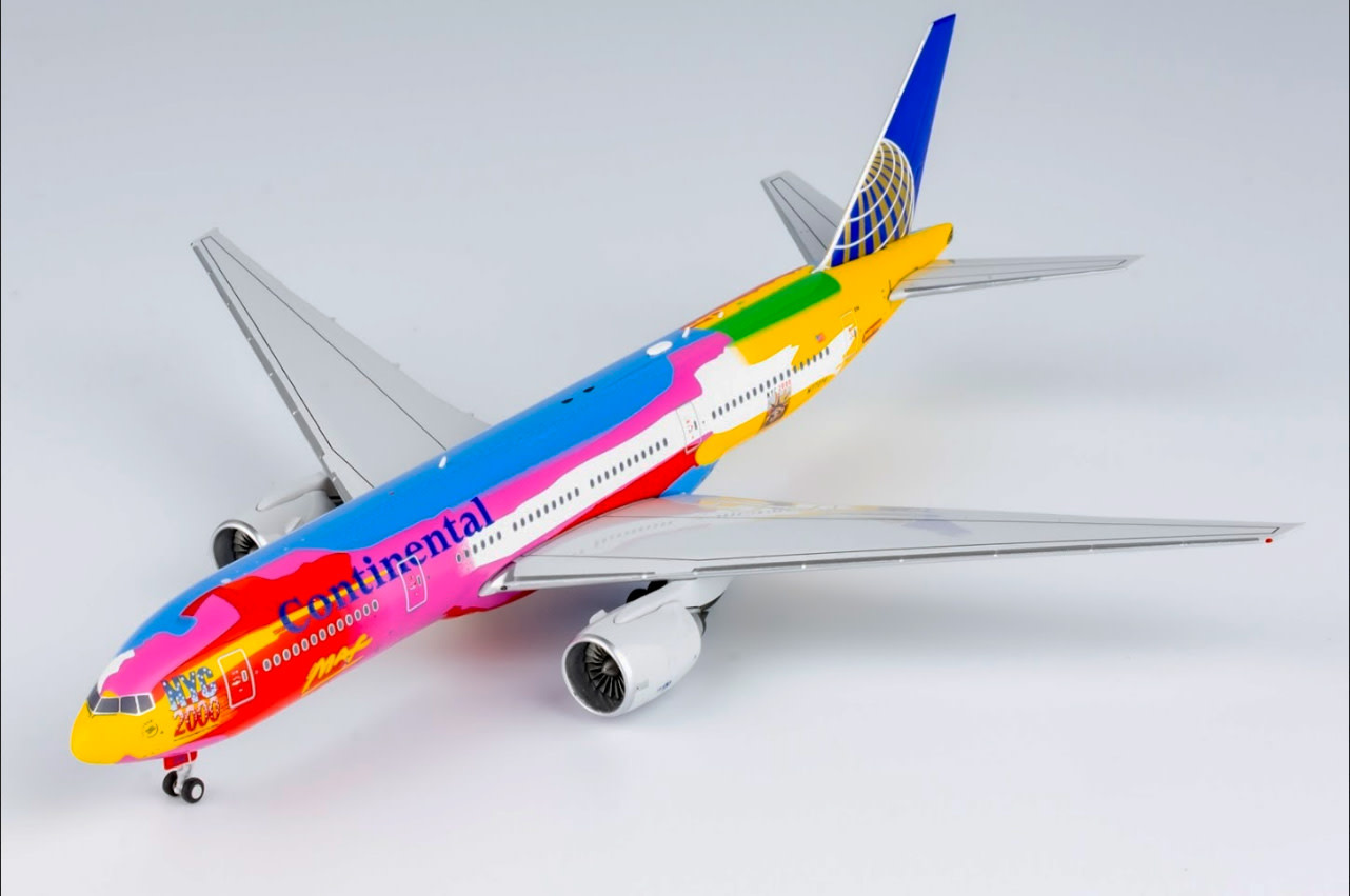 コンチネンタル航空 777-200 ピーターマックス 1/400 上品なスタイル NG 1/400 Continental Airlines Peter Max