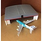 Large Hangar with curved roof, 3D printed 1:400