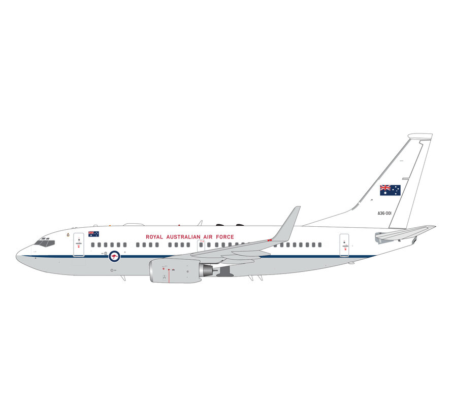 B737-700W BBJ Royal Australian Air Force RAAF A36-001 1:200 with stand