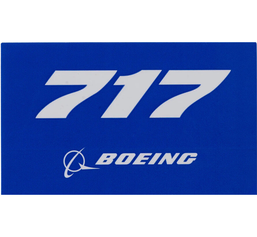 B717 Blue Rectangle Sticker
