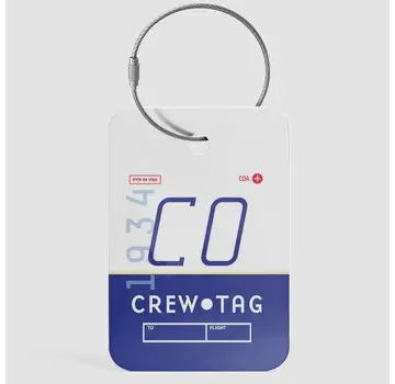 Airportag Luggage Tag CO Continental Crew