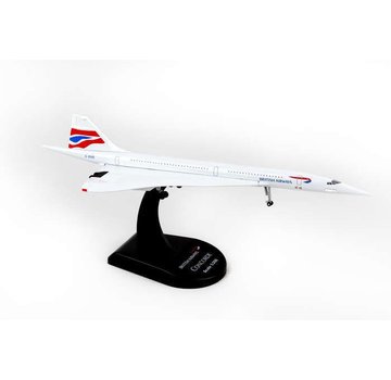 Postage Stamp Models Concorde British Airways Union Jack Livery 1:350 with stand