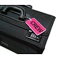 Crew Luggage Tag Gelflex Black on Pink