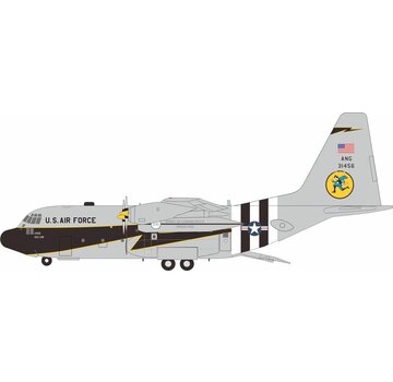 InFlight C130H Hercules US Air Force ANG D-Day retro livery 93-1456 1:200 with stand