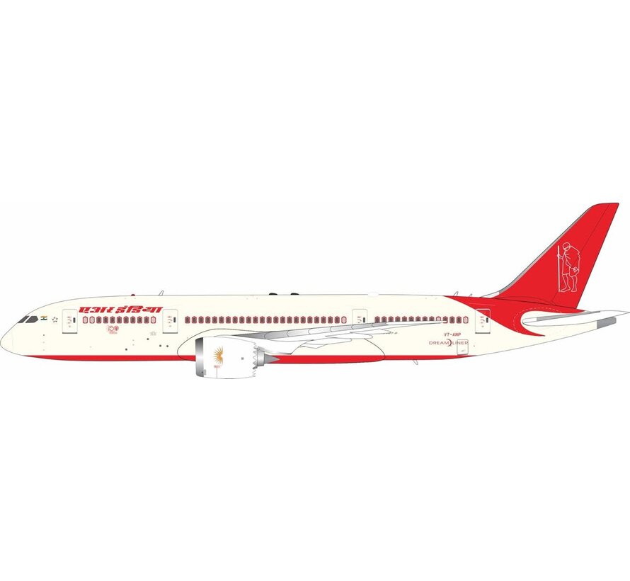B787-8 Dreamliner Air India Mahatma Gandhi VT-ANP 1:200 with stand