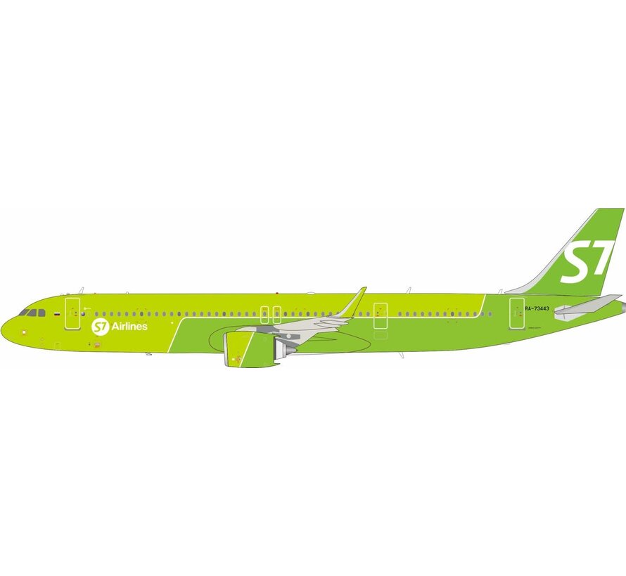 A321S S7 Siberia Airlines S7 tail RA-73443 1:200 sharklets with stand