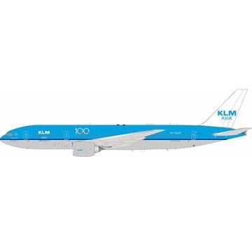 InFlight B777-200ER KLM Asia 100 Years  PH-BQM with stand