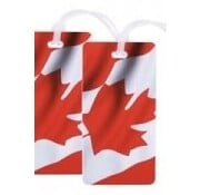 Luggage Tag Canada Flag Plastic Set Of 2