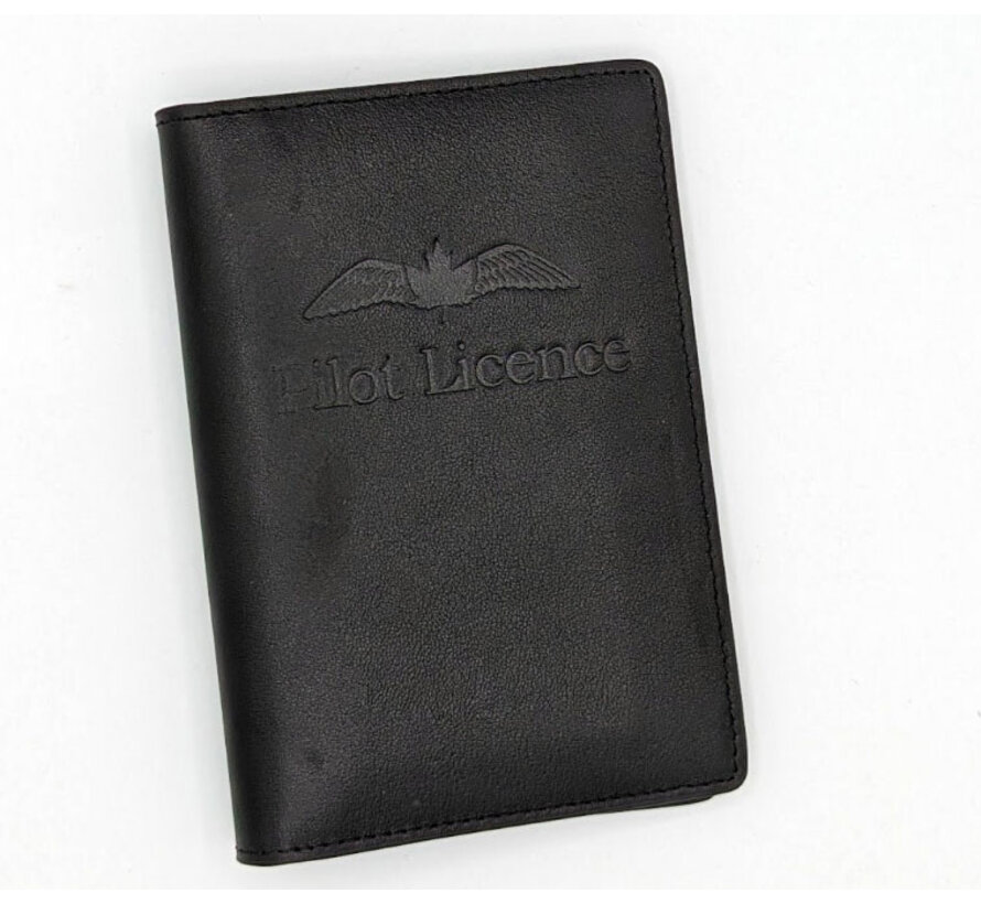 Pilot Licence Wallet Black Leather