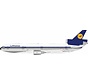 DC10-30 Lufthansa old livery silver belly D-ADCO 1:200 polished with stand