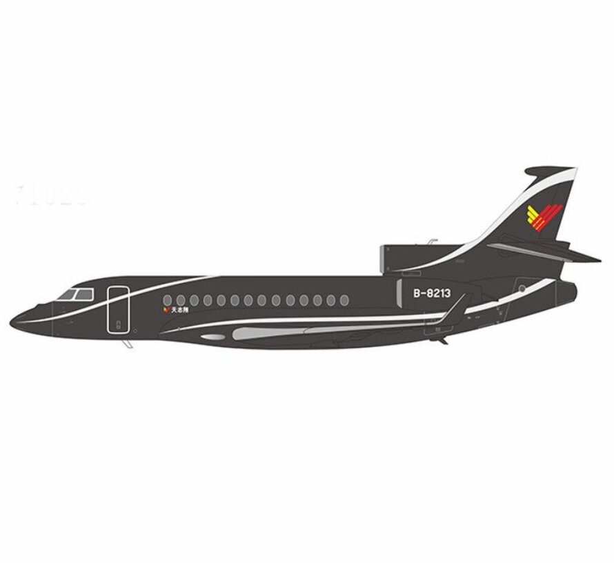 Falcon 7X Deer Jet TianZhiXiang black livery B-8213 1:200