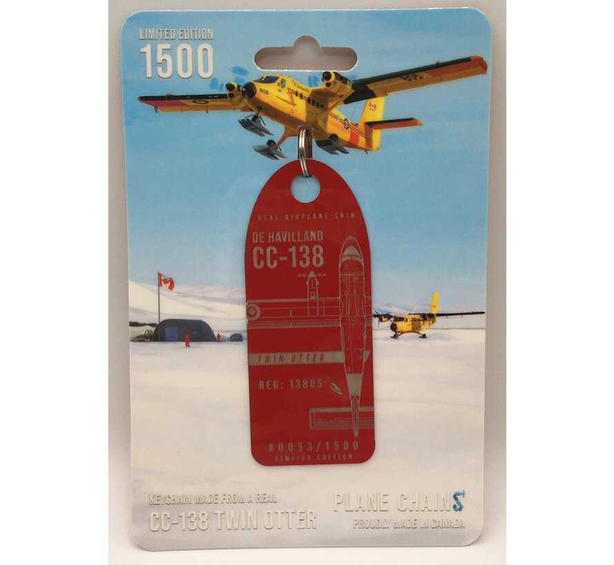 CC138 DHC-6 Twin Otter 13805 RCAF 440 Squadron red aircraft skin tag