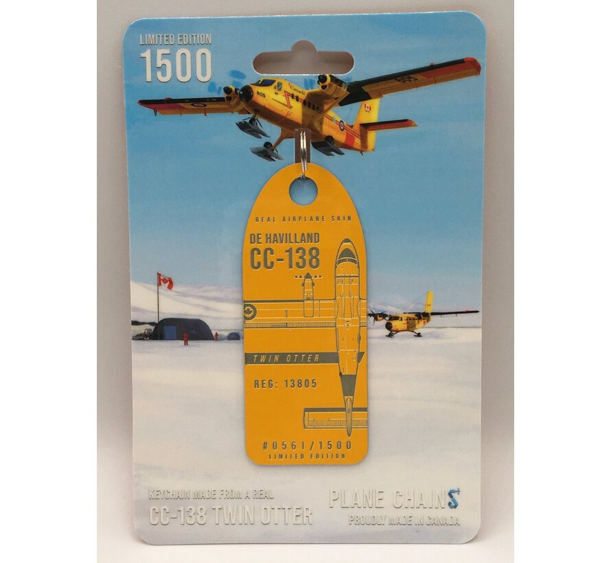 CC138 DHC6 Twin Otter 13805 RCAF 440 Squadron yellow aircraft skin tag