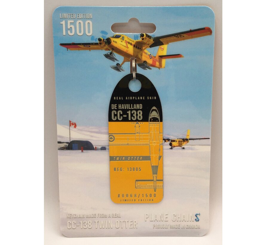 CC138 DHC-6 Twin Otter 13805 RCAF 440 Squadron yellow  / black aircraft skin tag