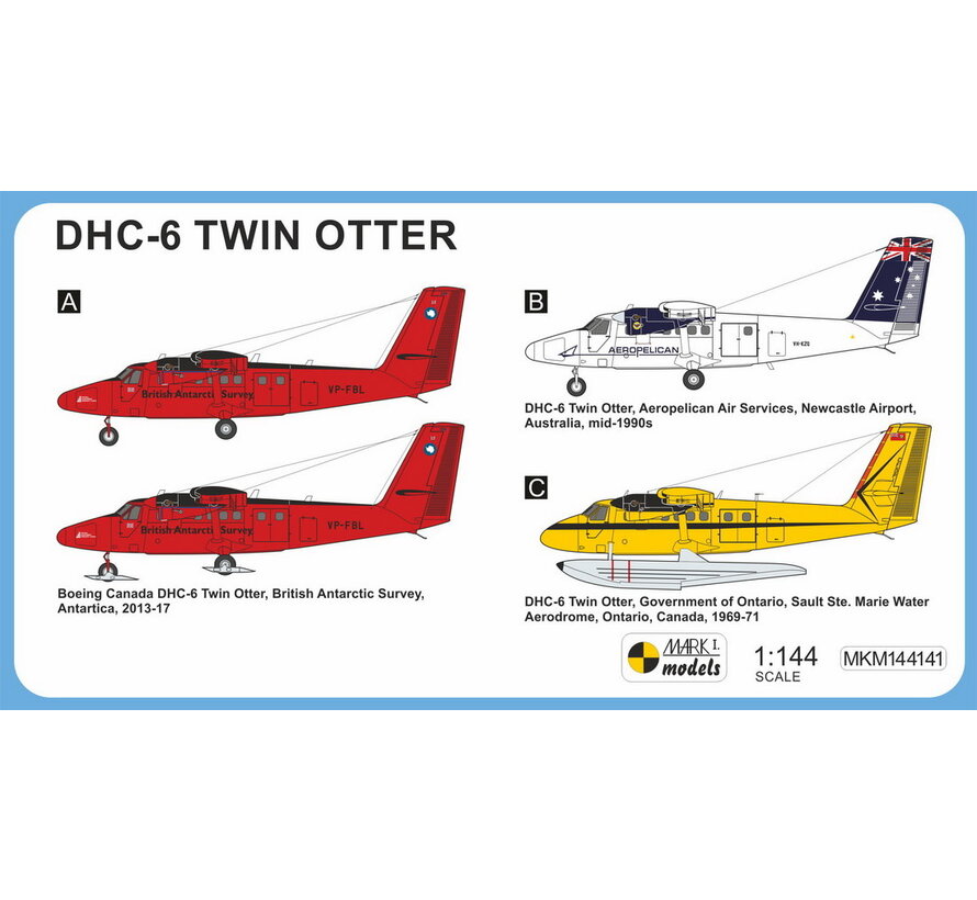 Mark 1 DHC6 Twin Otter Twotter BAS OMNR 1:144