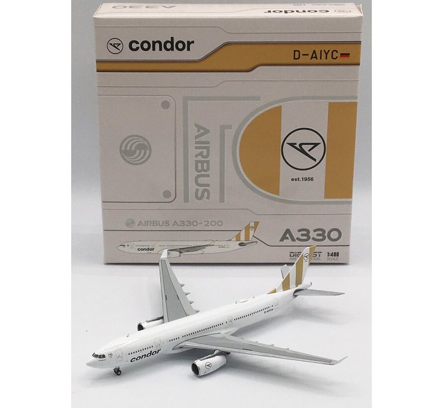 A330-200 Condor 2022 livery tan stripe tail D-AIYC 1:400