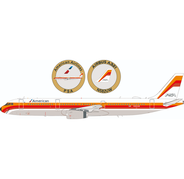 InFlight A321 American PSA retro livery N582UW 1:200 with stand & coin +preorder+