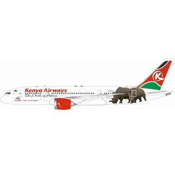InFlight B787-8 Dreamliner Kenya Airways Rhinos 5Y-KZD 1:200 with stand